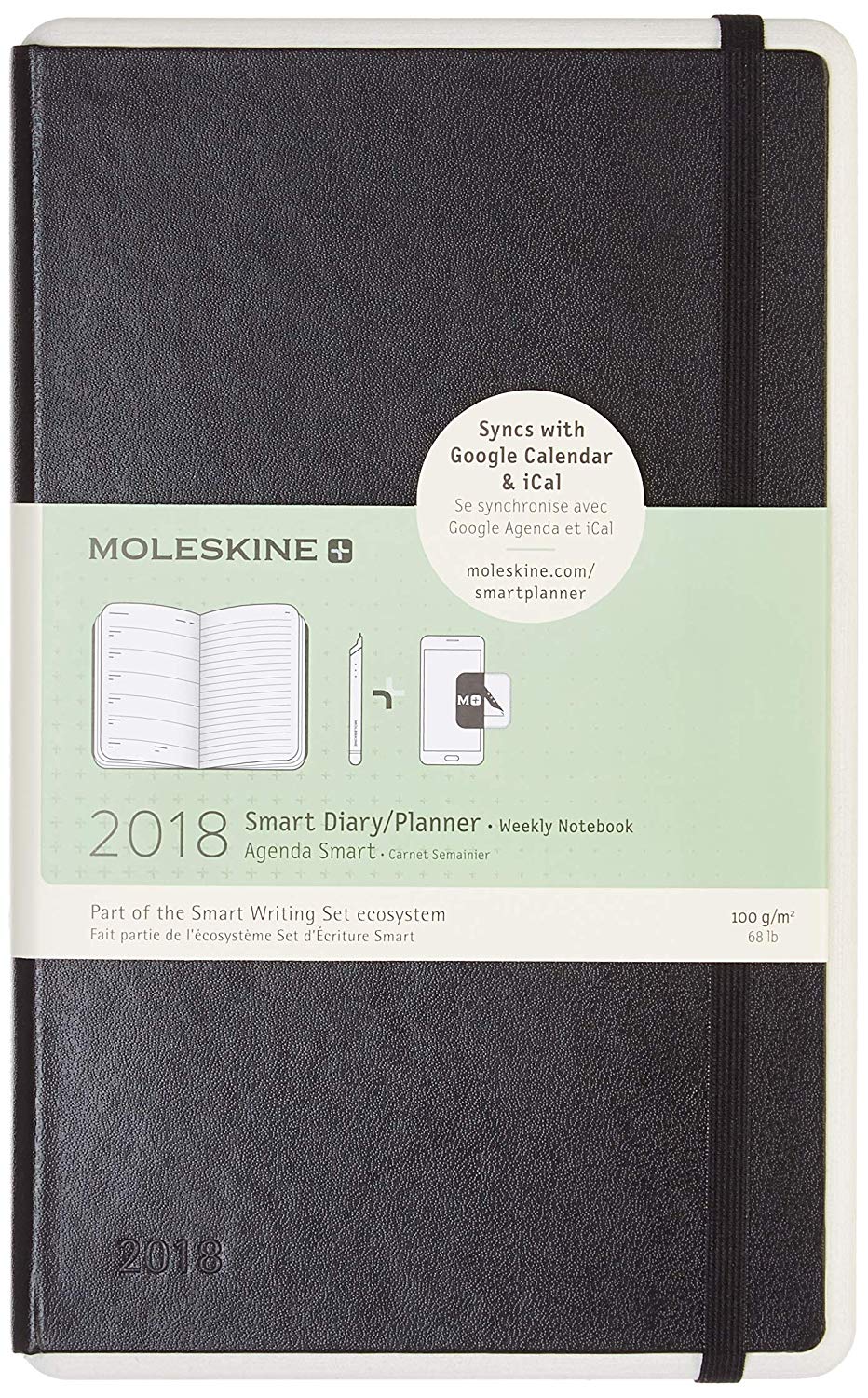 MOLESKINE - Moleskine+ Paper Tablet Smart Planner, Black, A5