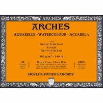 Arches Watercolour Block, 300 GSM, Rough, 36 x 51 cm, Wood, White