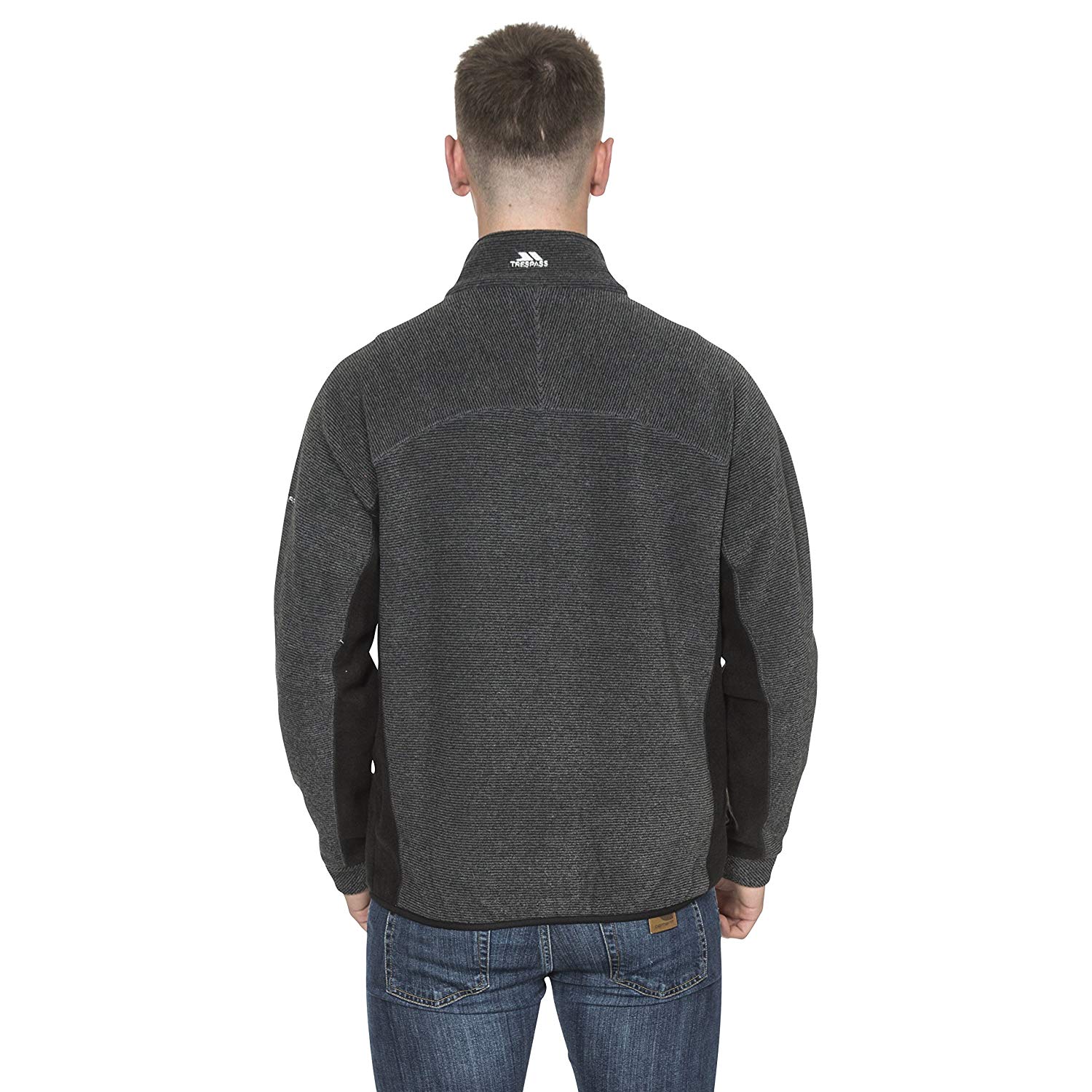 Trespass Mens Fleece Jacket with Full Zip Walking Casual Jynx, Black, XL - Image 3