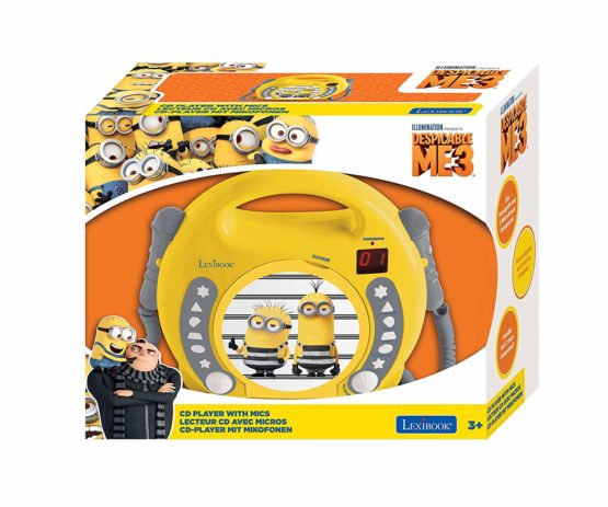 Lexibook RCDK100DES Universal Despicable Me Minions CD Player with 2 Microphones, Headphones Jack, Battery-Operated - Image 4