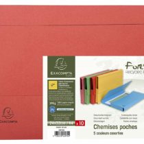 Exacompta Forever Document Wallets, 290 gsm, A4 - Assorted Colours, Pack of 10