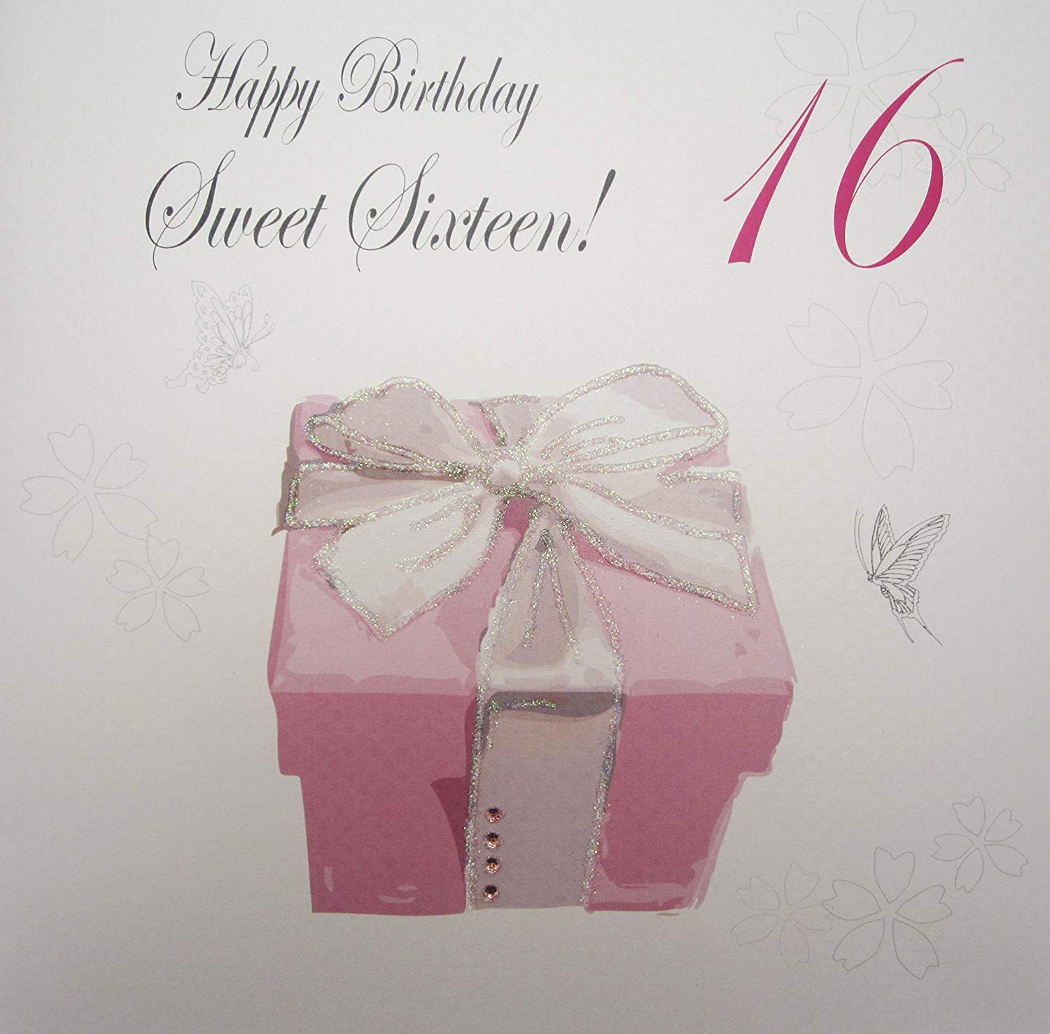 White Cotton Cards – Handgemachte 16. Geburtstagskarte Mit Cupcake-Design