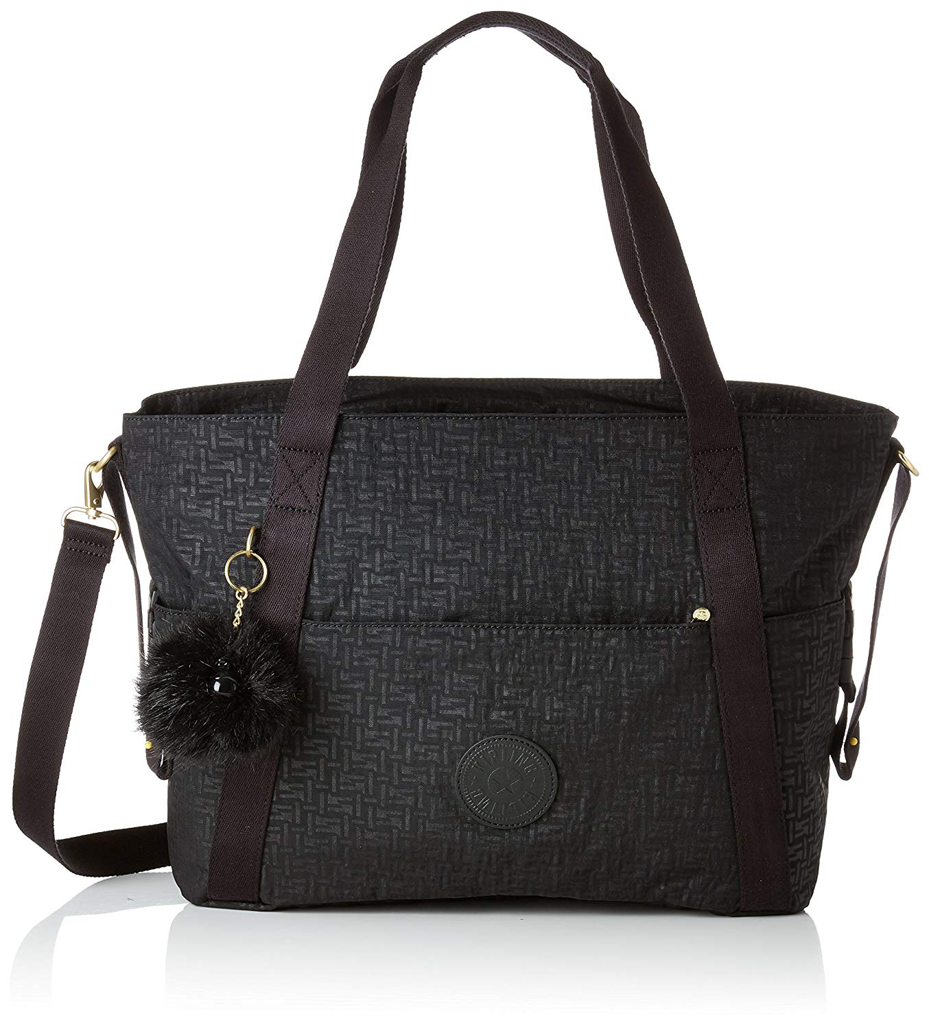 Kipling LITTLE HEART School Bag, 50 cm, 19 liters, Black (Black Pylon Emb), 50 centimeters