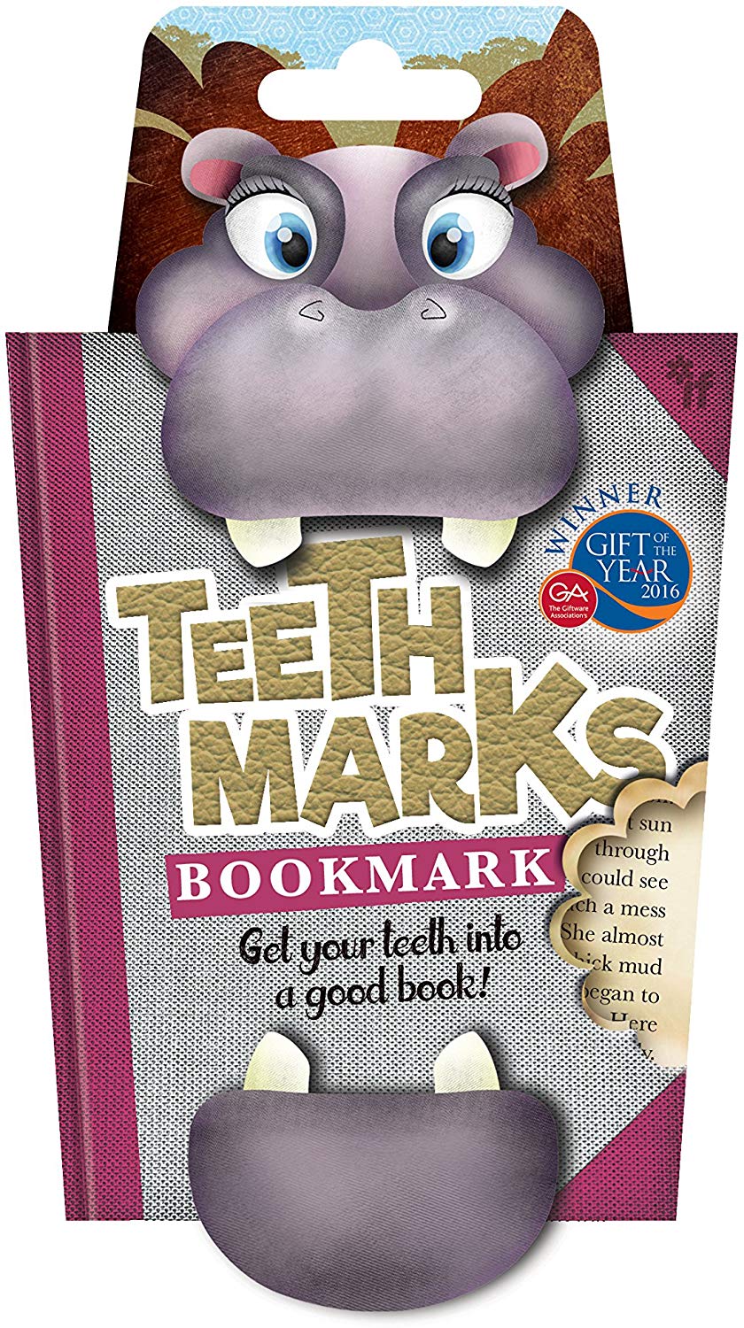 Teethmarks Bookmarks Hippo, Brown - Image 2