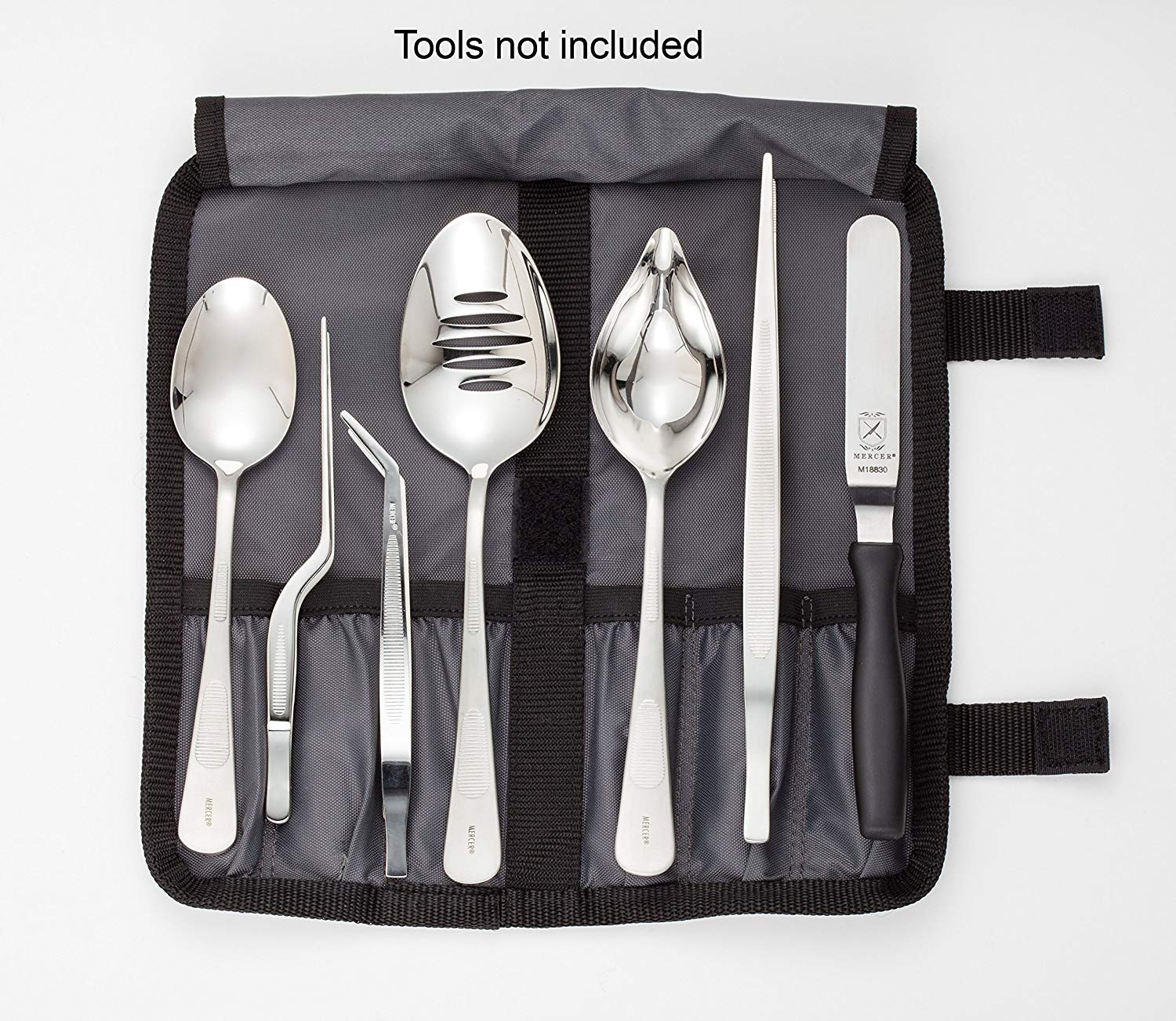 Mercer Culinary 6-Compartment Roll for Chef's Plating Tools, Fabric, 12x12x3 cm, Schwarz, Black - Image 2