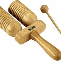 Nino Percussion NINO560 Wood A-Go-Go, 2 Rows, Natural Finish