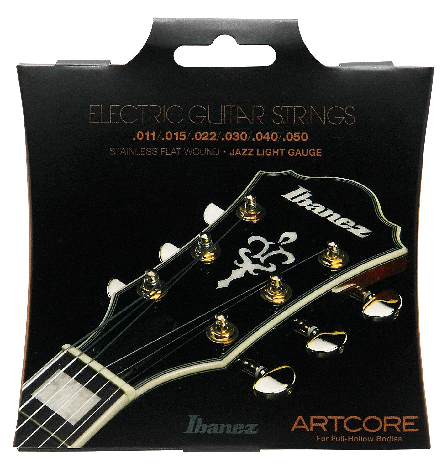 Ibanez IFAS6SL Flatwound Electric Guitar Strings, 011/Stainless Steel, Silver