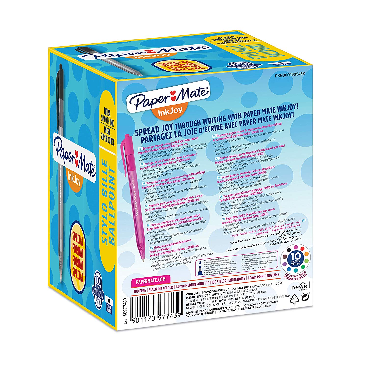 Paper Mate InkJoy 100RT Retractable Ballpoint Pens, Black, 100 pack - Image 2