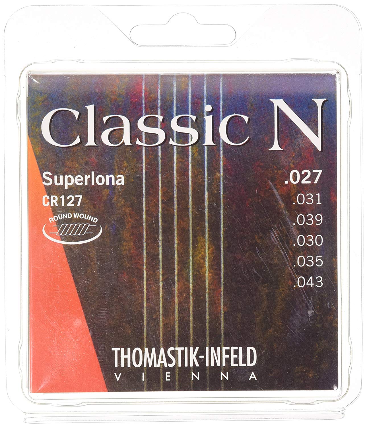 Thomastik Saiten für Klassik-Gitarre Classic N Series Satz Superlona Light CR127 Roundwound, silver, Satz CR127