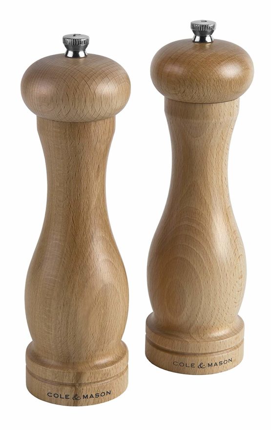 Cole & Mason Beech Precision Grind Capstan Pepper Mill, 20 cm, Wood, Light Brown, 200mm - Image 2