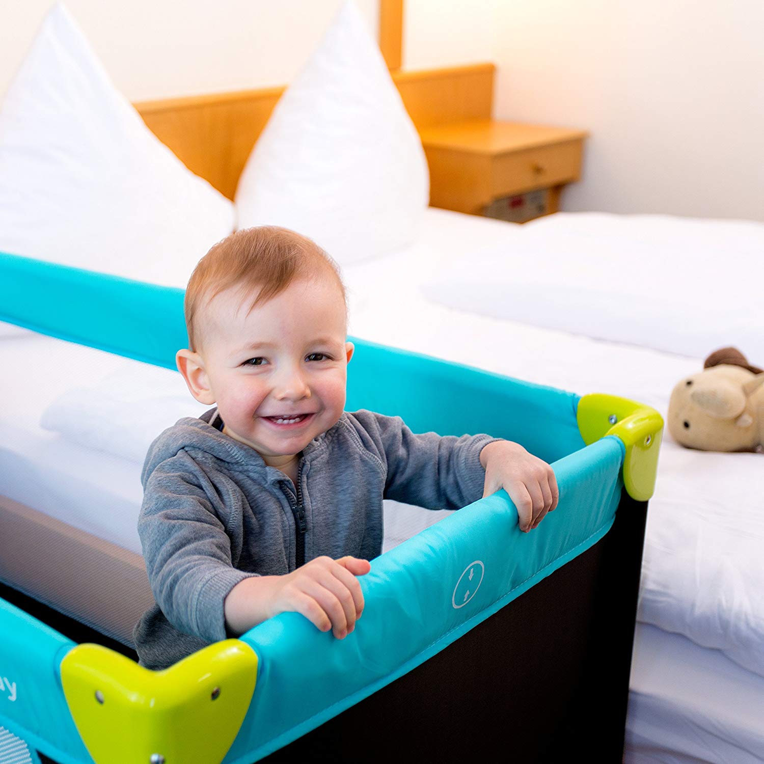 Hauck Dream'n Play Travel Cot (Waterblue), 1 Count (Pack of 1) - Image 2