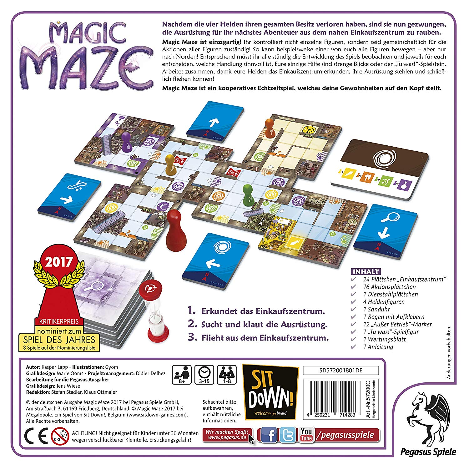 Pegasus Spiele 57200G Magic Maze Deutsche Ausgabe *Nominiert Spiel Des Jahres 2017*" Board Game, Multicolor - Image 4