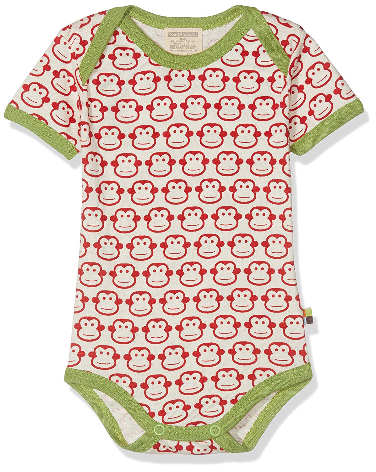 loud + proud Baby Girls' All Over Print Romper Red Rot (Tomato to) 18-24 months, Red - Rot (Tomato To)