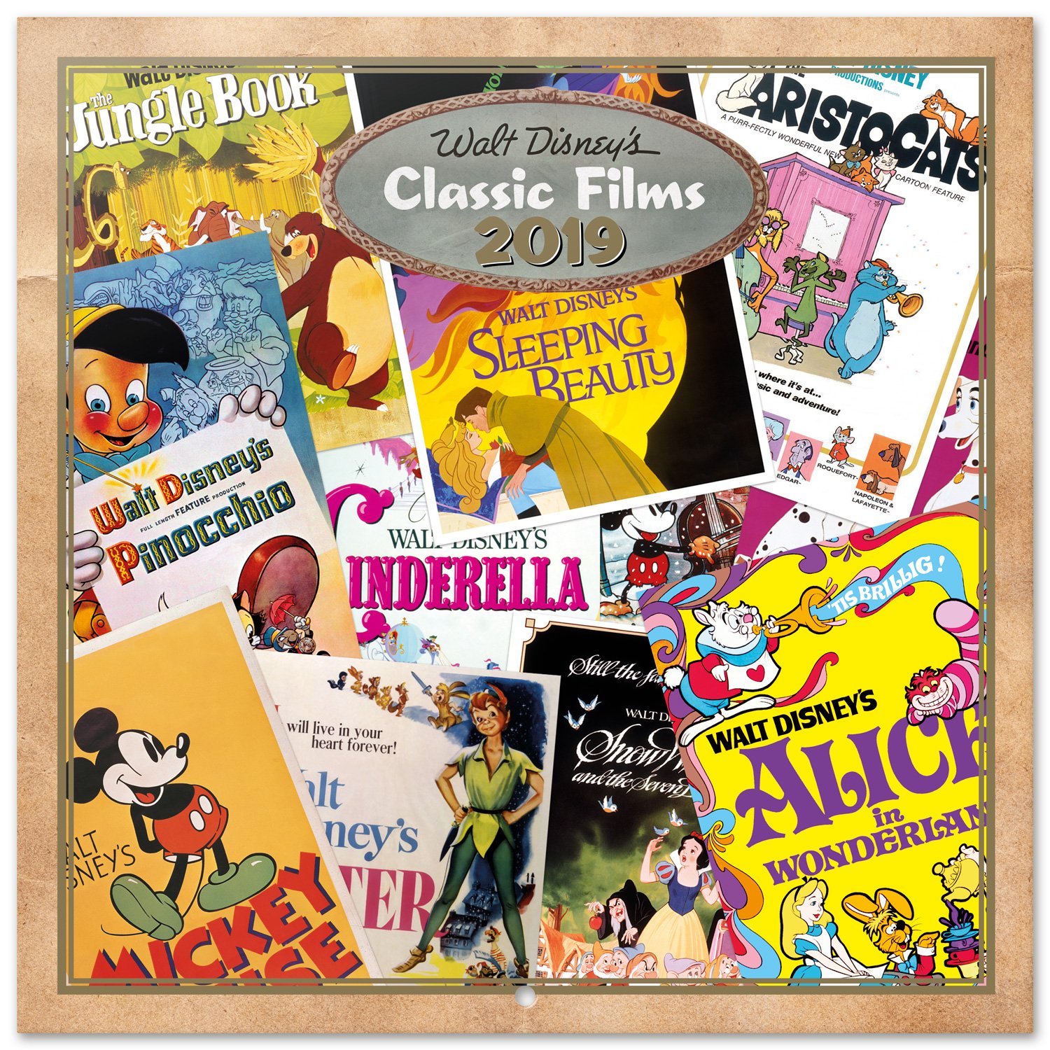 Grupo Erik editores cp19020 - Calendar 2019 Disney Classic Films, 30 x 30 cm