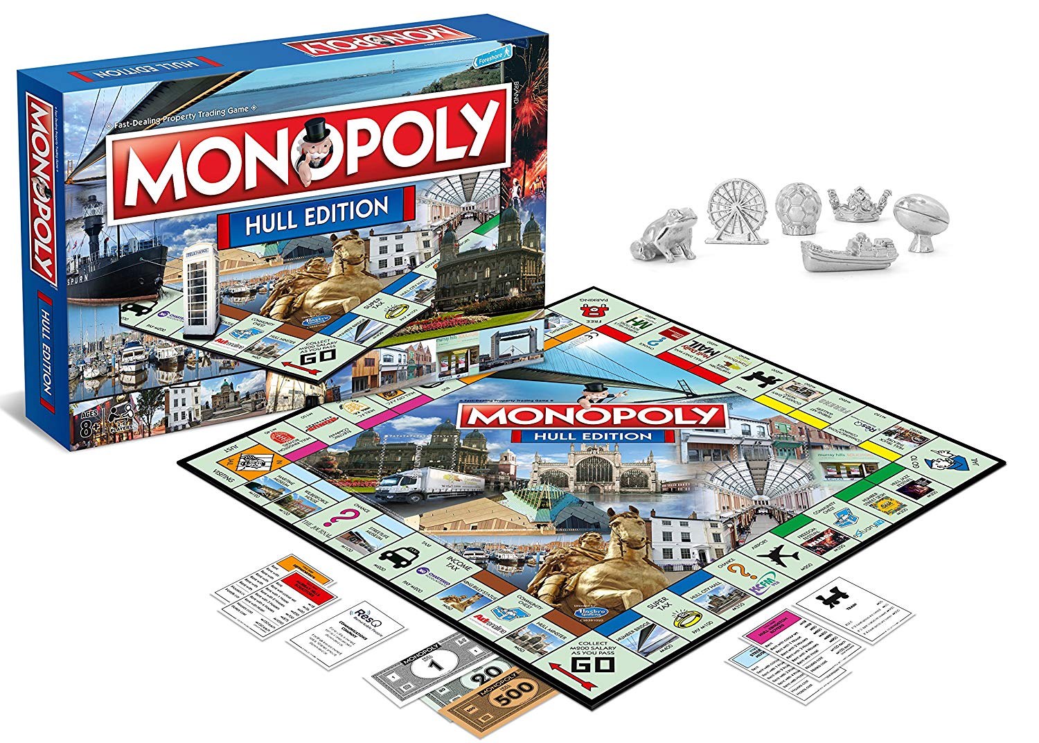 Hasbro Hull Monopoly Board Game, Blue - Image 3