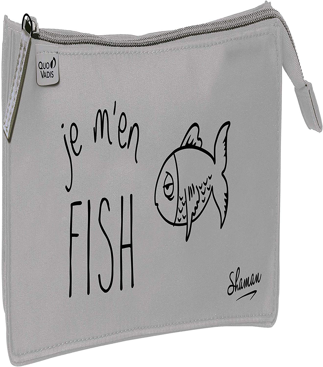 Quo Vadis Shaman Tote Pencil Case Rectangular 23.5 x 11.5 cm, Grey, 23,5 x 11,5 cm