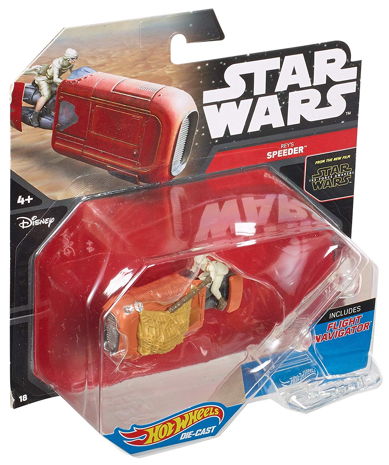 Hot Wheels, Star Wars, Rey's Speeder Die-Cast Vehicle, Assorted Colour/Model, Medium - Image 4