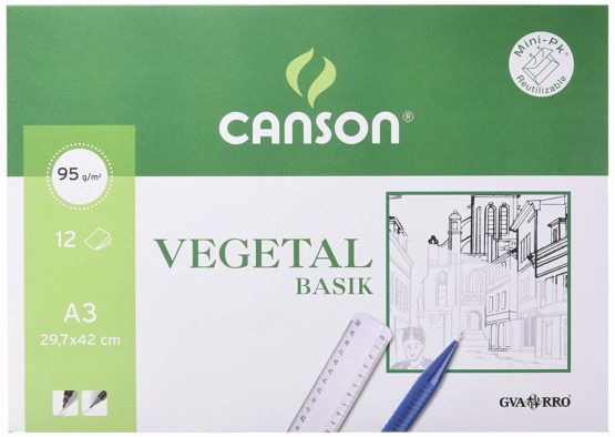 Guarro Canson 200400787 – Vegetable Paper, 12 Sheets, A3, 90 g