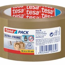 tesapack Ultra Strong - PVC Packing Tape for Firm Packaging and Secure Packing - brown - 66 m x 50 mm - Pack of 6