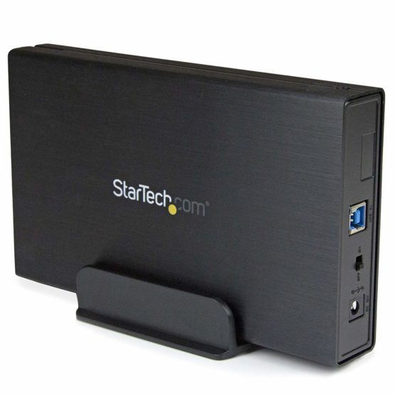 StarTech USB 3.1 Gen 2 External Hard Drive Enclosure for 3.5” SATA Drives - Fan-less UASP Enhanced Single Drive Enclosure (S351BU313), Black