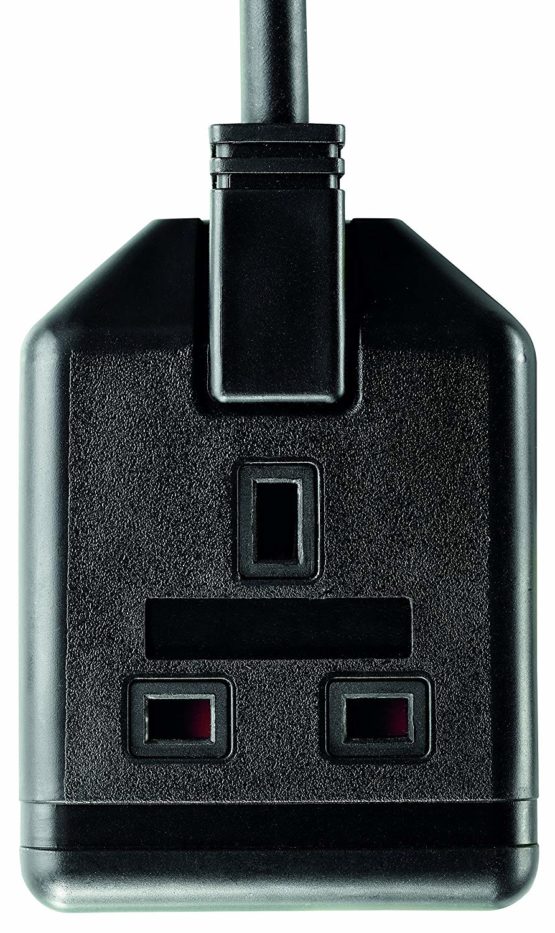 Masterplug EXS1315B-01 Heavy Duty Single Socket Extension Lead, 5 Metres, Black - Image 2