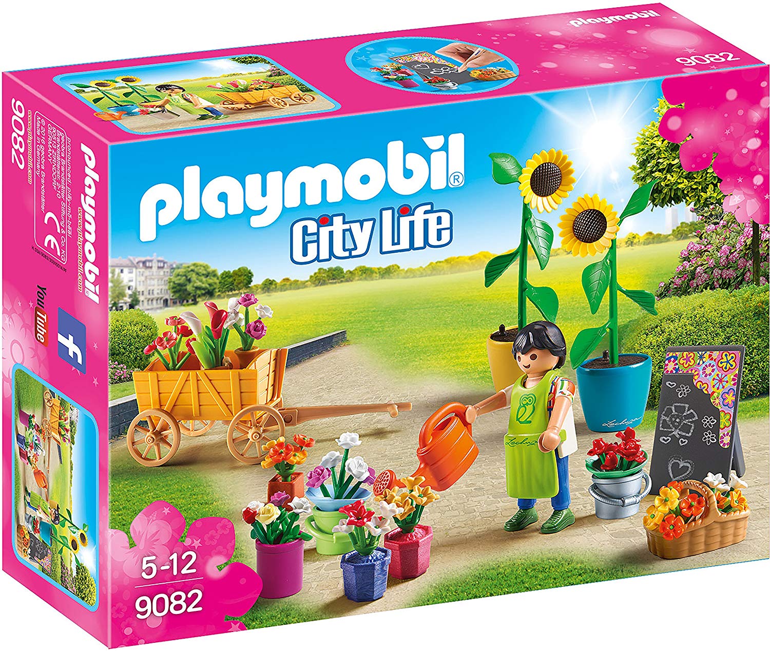 PlayMOBIL 9082 City Life Florist, Fun Imaginative Role-Play, PlaySets Suitable for Children Ages 4+, Braun