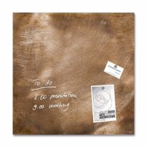 sigel GL263 Magnetic Glass Board / Magnetic Pinboard, 48 x 48 cm, design Used Bronze - Artverum