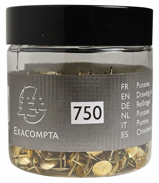 Exacompta Brass Drawing Pins, Pack of 750