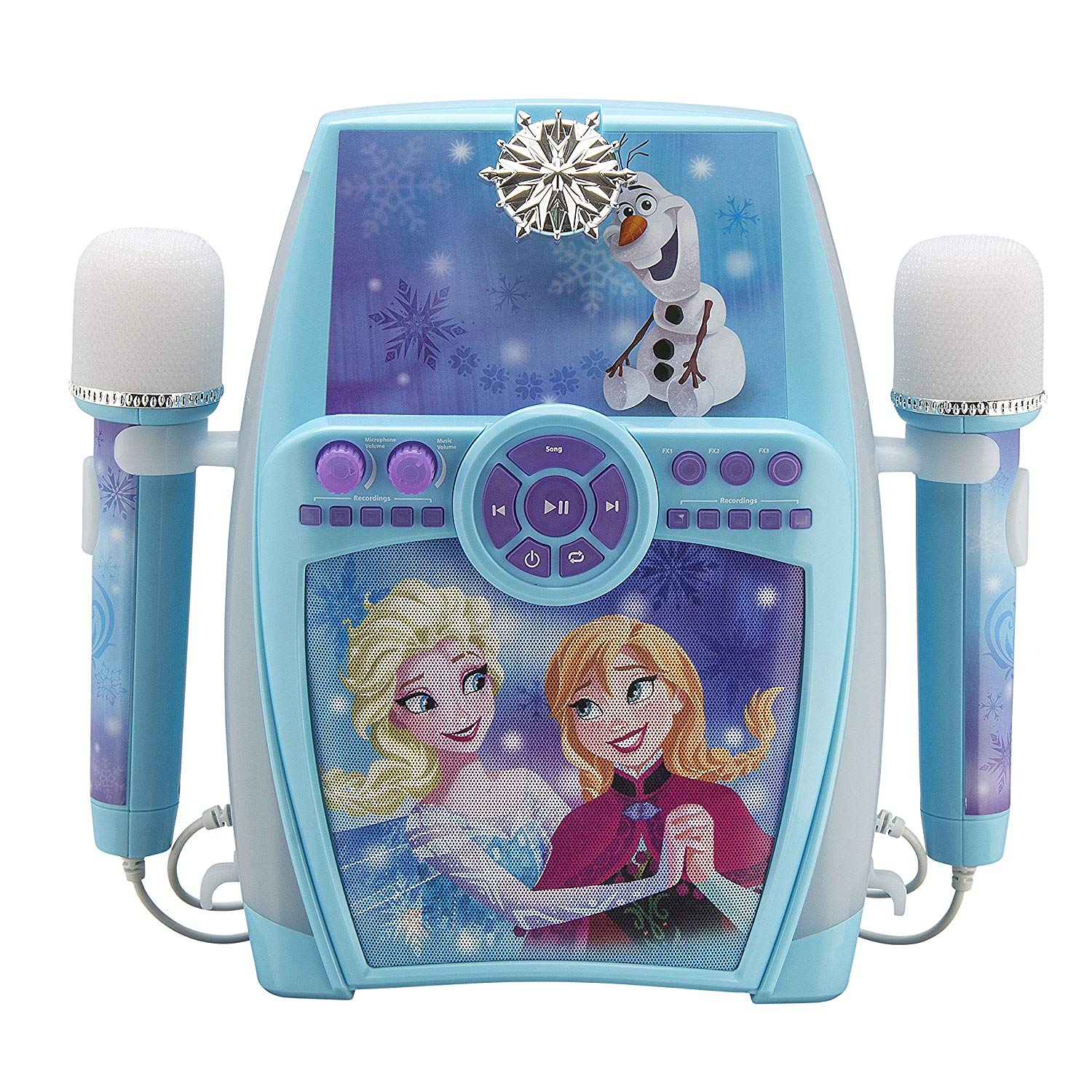 eKids FR-615 Sing-a-Long Frozen Deluxe Boom Box with Dual Microphones