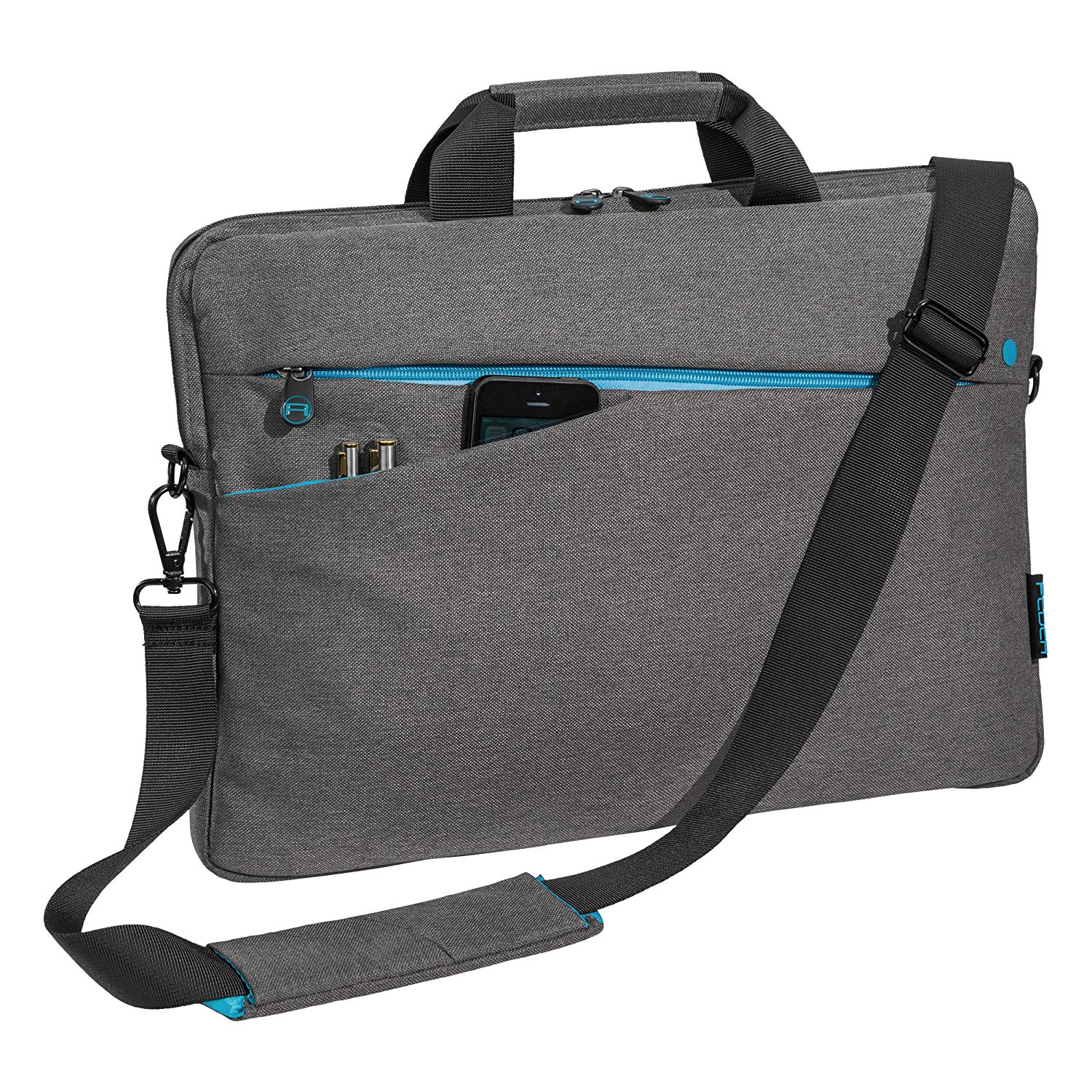 PEDEA laptop bag "Fashion" bag for notebooks with screens up to 17.3 inches (43.9 cm); shoulder bag with shoulder strap, gray