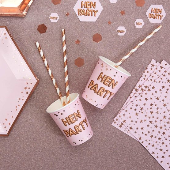 Neviti 773512 Glitz and Glamour Hen Party Paper Cups, Pink/Rose Gold - Image 2