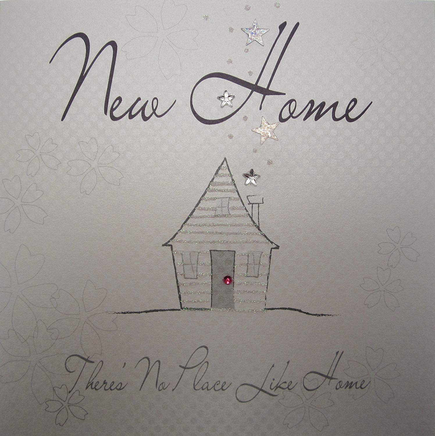 White Cotton Cards New Home There's No Place Like Home Handmade Card, WB49, 16cm x 16cm