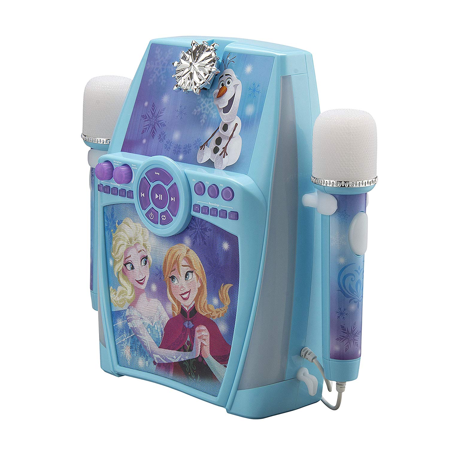 eKids FR-615 Sing-a-Long Frozen Deluxe Boom Box with Dual Microphones - Image 3