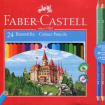 Faber-Castell 110324 Colour Pencil with 3 Bi-Colour Pencil/Sharpener (Pack of 24)