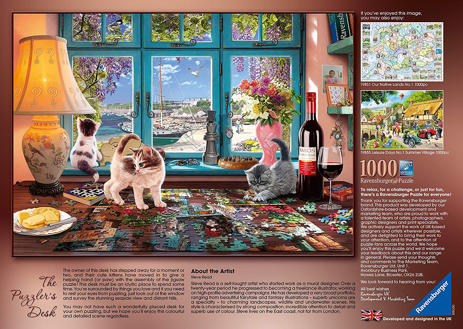Ravensburger The Puzzler’s Desk 1000 Piece Jigsaw Puzzle for Adults & Kids Age 12 Years Up, Multi-colored, 69,9 x 49,7 x 0,2 cm - Image 3