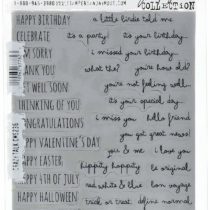 Art Gone Wild Crazy Talk Cling Stamp Set, Grey