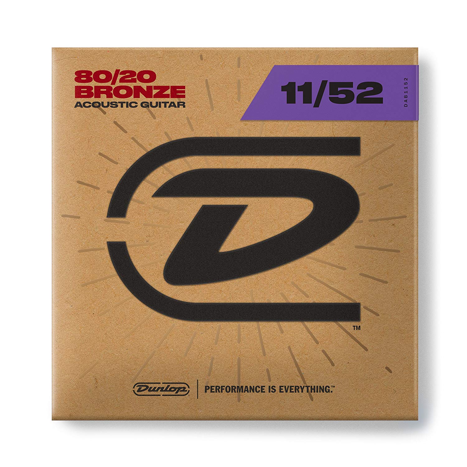 Dunlop Acoustic Guitar Strings Medium Light Gauge 11-52 Phosphor Bronze, 80/20 Bronze, Medium Light ( 11 - 52 )