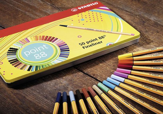 Fineliner - STABILO point 88 Tin of 50 pens of 47 Assorted Colours - Image 4