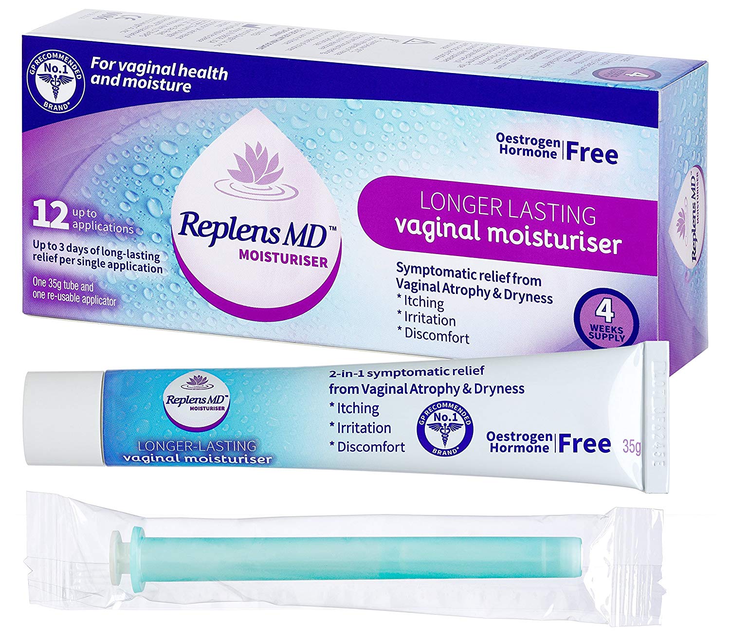 Replens Longer Lasting Vaginal Moisturiser Symptomatic Relief from