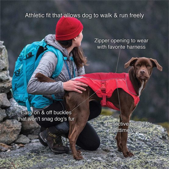 Kurgo North Country Dog Coat, Dog Winter Coat, Waterproof Dog Jacket, Fleece Lining Dog Coat - Black, Medium (M) - Image 2