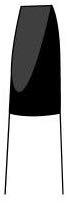 Colour Shaper Flat Chisel 0 Extra Firm Painting Shaper Brush - Black
