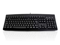 Accuratus 260 - PS2 Full Size Professional Keyboard with Full Height Keys, Black