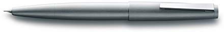 Lamy 2000 silver, elegant fountain pen in a velvety matt polished stainless steel barrel, 14 ct. gold nib