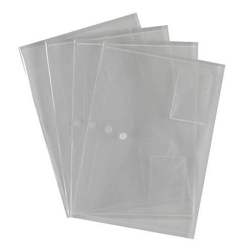 Hainenko 881200/1 Value Popper Wallet - Clear (Pack of 5)