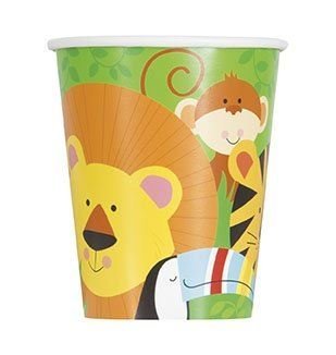 Jungle Animal Party supplies Tableware Kids Birthday Party-16 Plates 16 Cups 16 Napkins 1 Tablecloth-Serves 16 Guests - Image 2