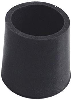 Sysfix Rubber Walker Ferrule, Diameter 25 mm, Black - 4 Ferrules