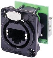 Neutrik NE8FDPB Ethercon RJ45 Feed Through Connector, Black, Einheitsgröße