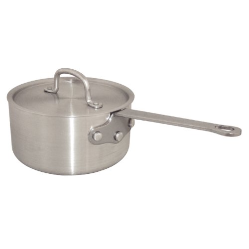 Vogue Aluminium Kitchen Saucepan 12cm - Small Sauce Pan for Cooking Soup Milk, Eggs, Noodles K973, Silver, 0.7Ltr - Image 2