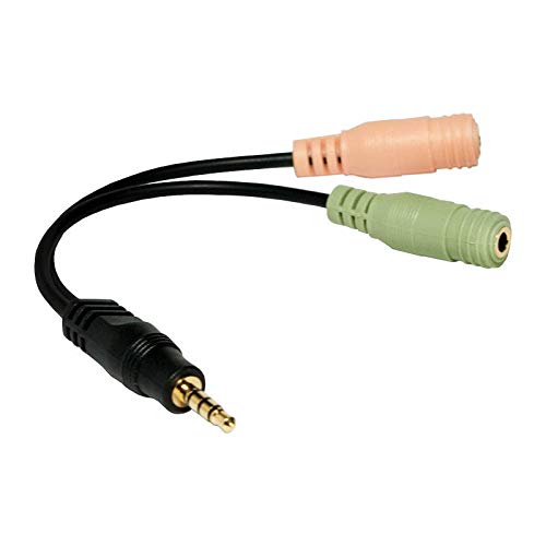 LogiLink CA0021 LogiLink 4-Pin 3.5 mm Stereo Male to 3-Pin Stereo Female Audio Jack Adapter, Black - Image 2