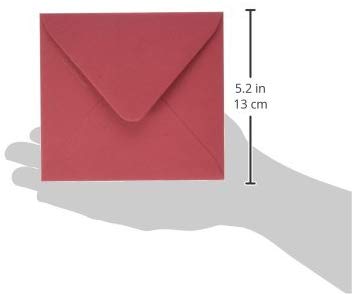 Clairefontaine 60180C Pack of 20 Gummed Envelopes Format 12,5x13,8cm 120g/m² Colour Burgundy Invitation Event Correspondence Range Pollen Premium Smooth Paper - Image 3